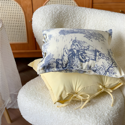Cushion Cover Vintage Jouy Pure Cotton Machine Washable