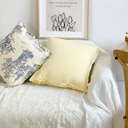 Cushion Cover Vintage Jouy Pure Cotton Machine Washable