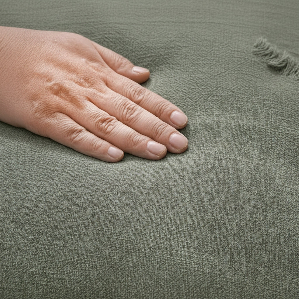 Cushion Covers Cotton-Linen Blend Hidden Zipper Set of 2