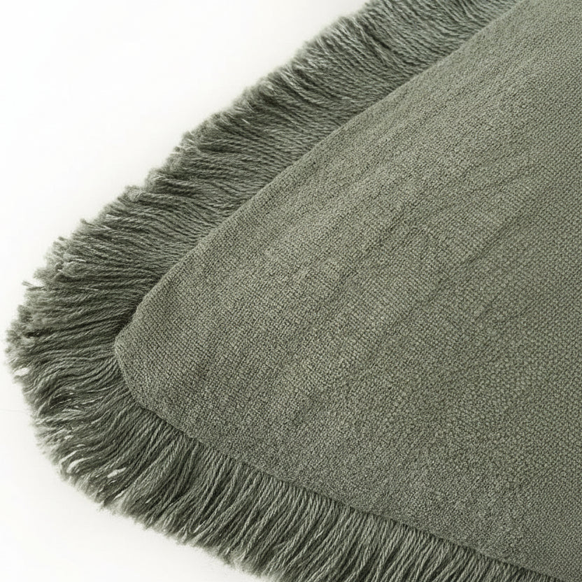 Cushion Covers Cotton-Linen Blend Hidden Zipper Set of 2