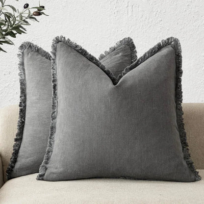 Cushion Covers Cotton-Linen Blend Set of 2