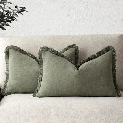 Cushion Covers Cotton-Linen Blend Set of 2