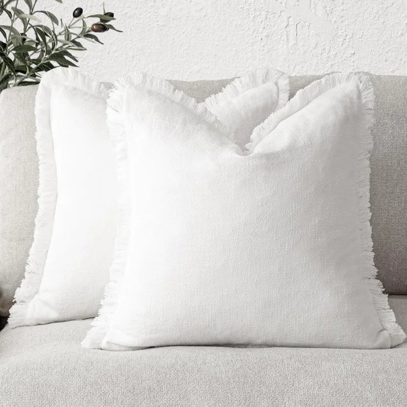 Cushion Covers Cotton-Linen Blend Set of 2