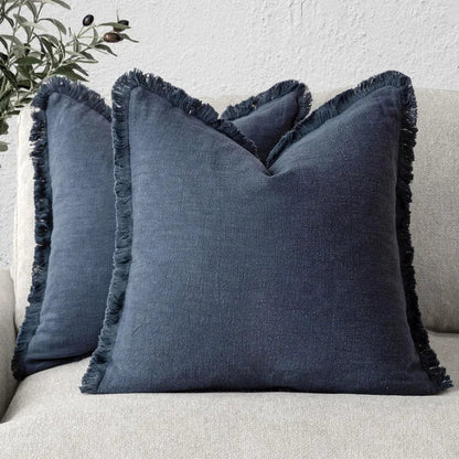 Cushion Covers Cotton-Linen Blend Set of 2