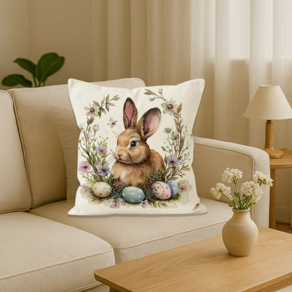 Cushion Covers Set Pastel Bunny Print Set of 4