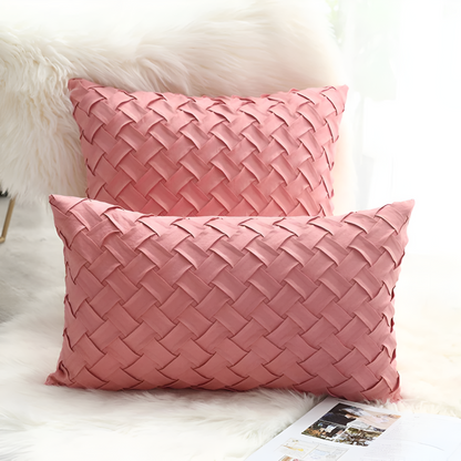 Cushion Covers Soft Faux Suede Basket Weave Multiple Colors