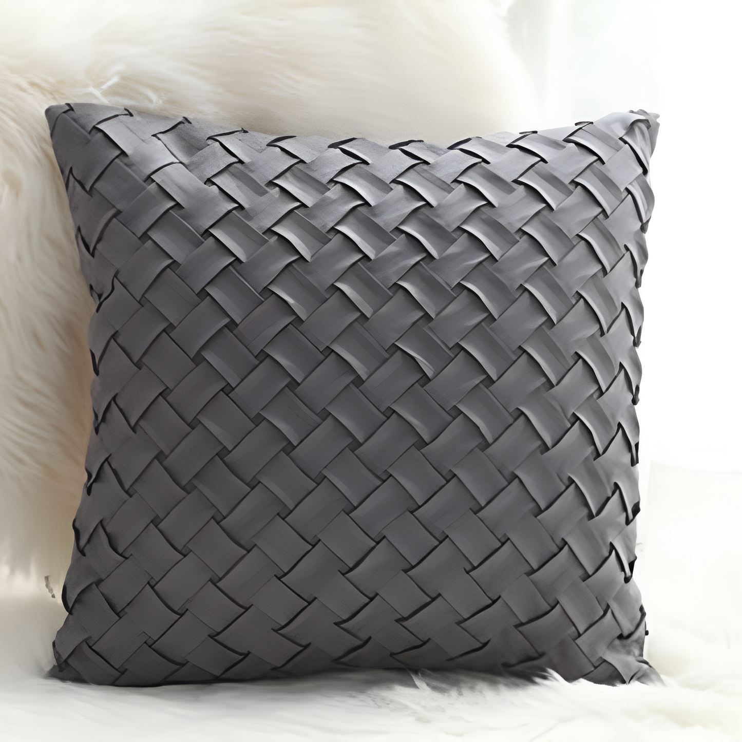 Cushion Covers Soft Faux Suede Basket Weave Multiple Colors