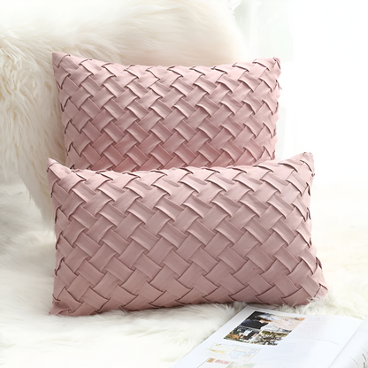 Cushion Covers Soft Faux Suede Basket Weave Multiple Colors