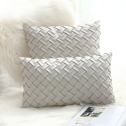 Cushion Covers Soft Faux Suede Basket Weave Multiple Colors