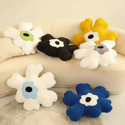 Cushion Flower Shape Plush Fabric & Soft Fill