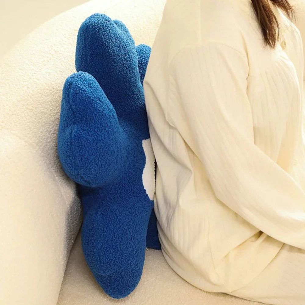 Cushion Flower Shape Plush Fabric & Soft Fill