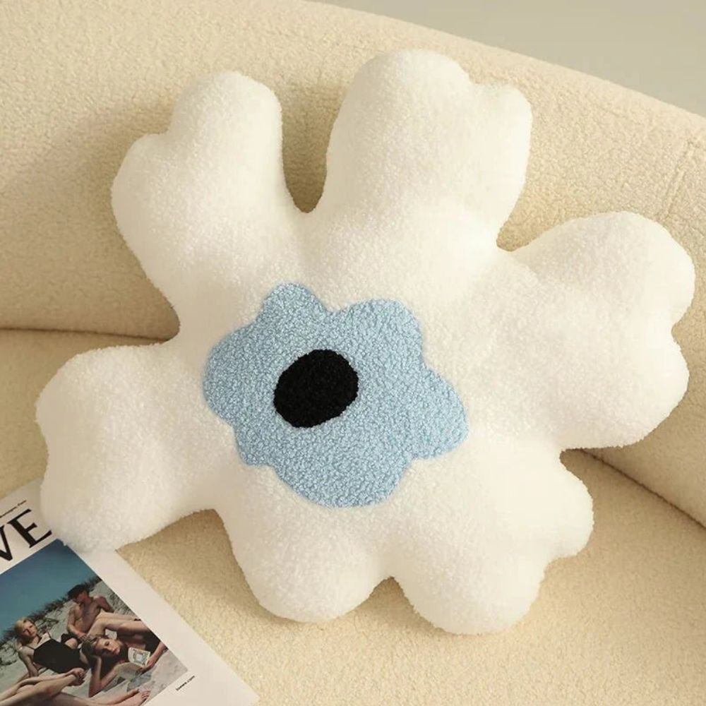 Cushion Flower Shape Plush Fabric & Soft Fill