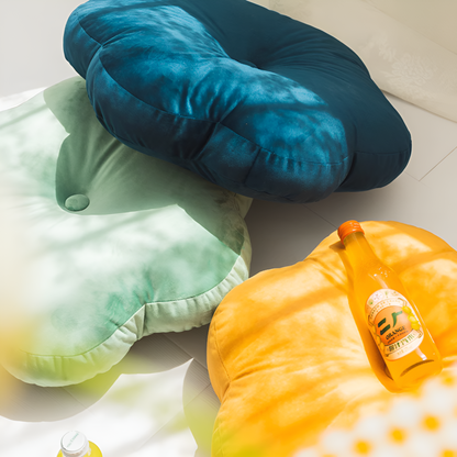 Cushion Flower-Shaped Velvet Cover & Sponge Filling