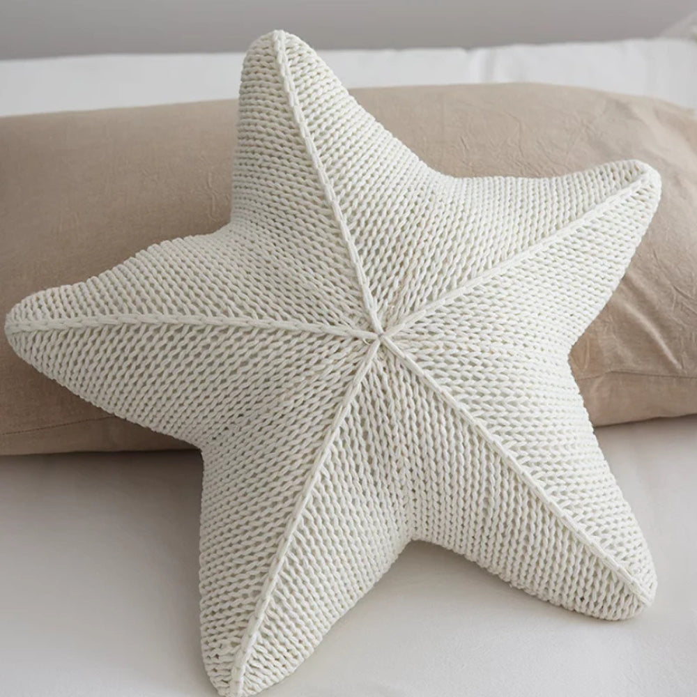 Cushion Hand-Knitted Starfish 20 Inch Machine Washable