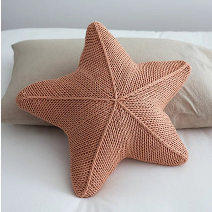 Cushion Hand-Knitted Starfish 20 Inch Machine Washable