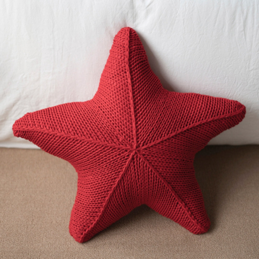 Cushion Hand-Knitted Starfish 20 Inch Machine Washable