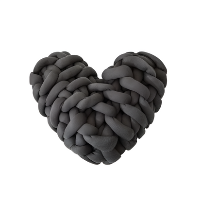 Cushion Heart-Shaped Knotted Handmade 100% Cotton