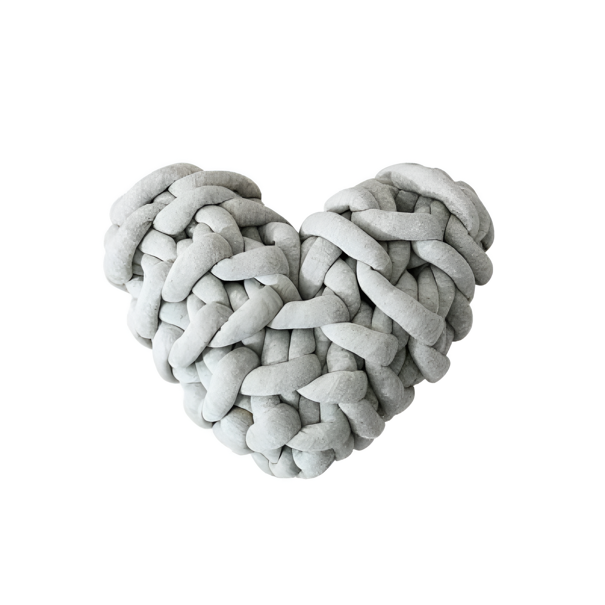 Cushion Heart-Shaped Knotted Handmade 100% Cotton