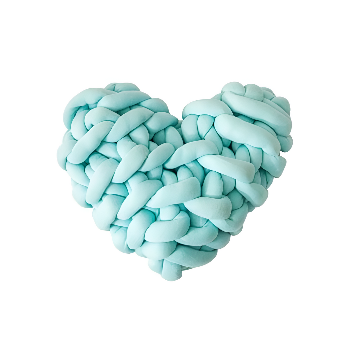 Cushion Heart-Shaped Knotted Handmade 100% Cotton
