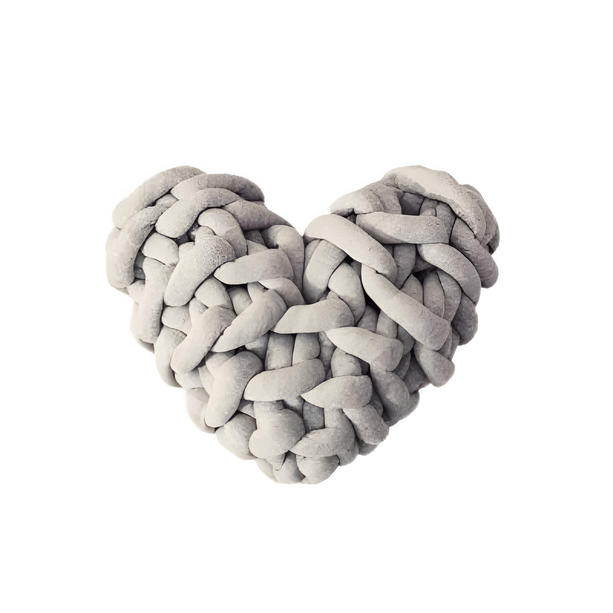 Cushion Heart-Shaped Knotted Handmade 100% Cotton