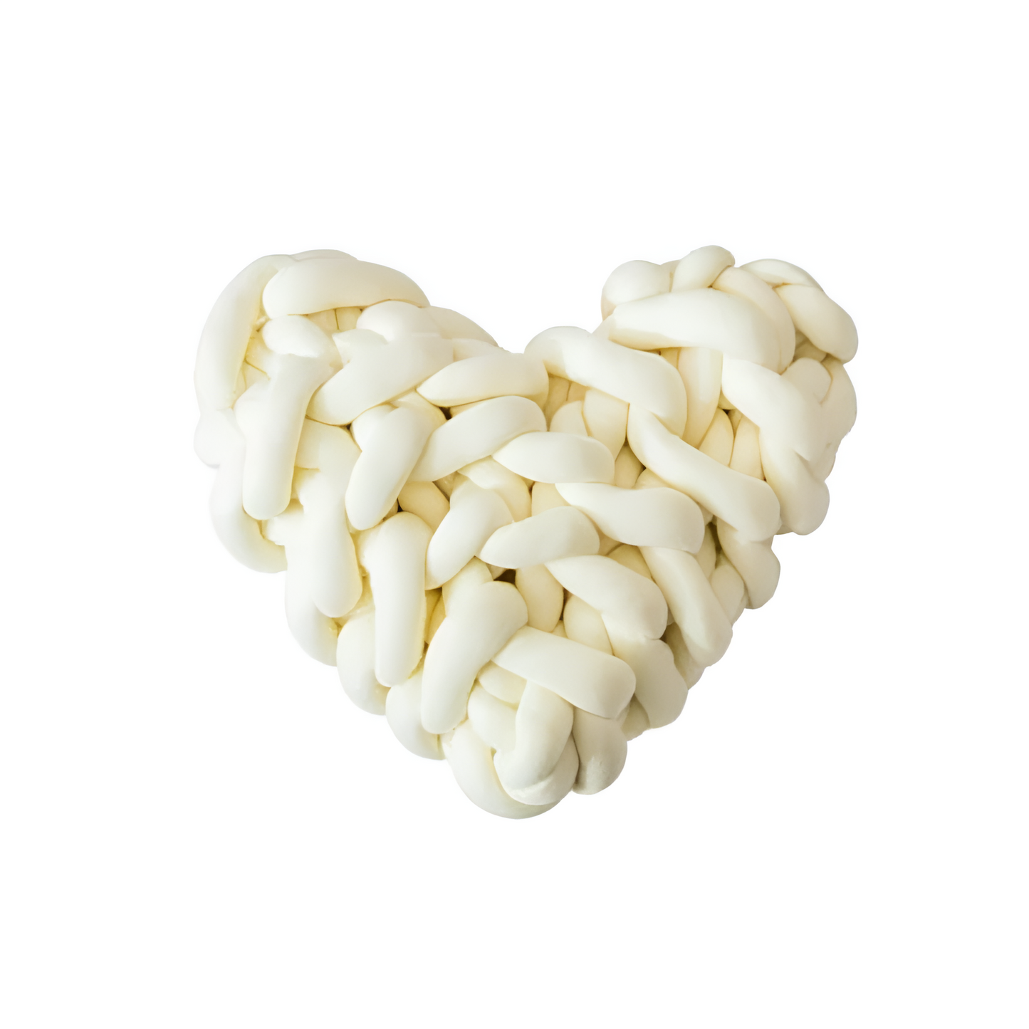 Cushion Heart-Shaped Knotted Handmade 100% Cotton