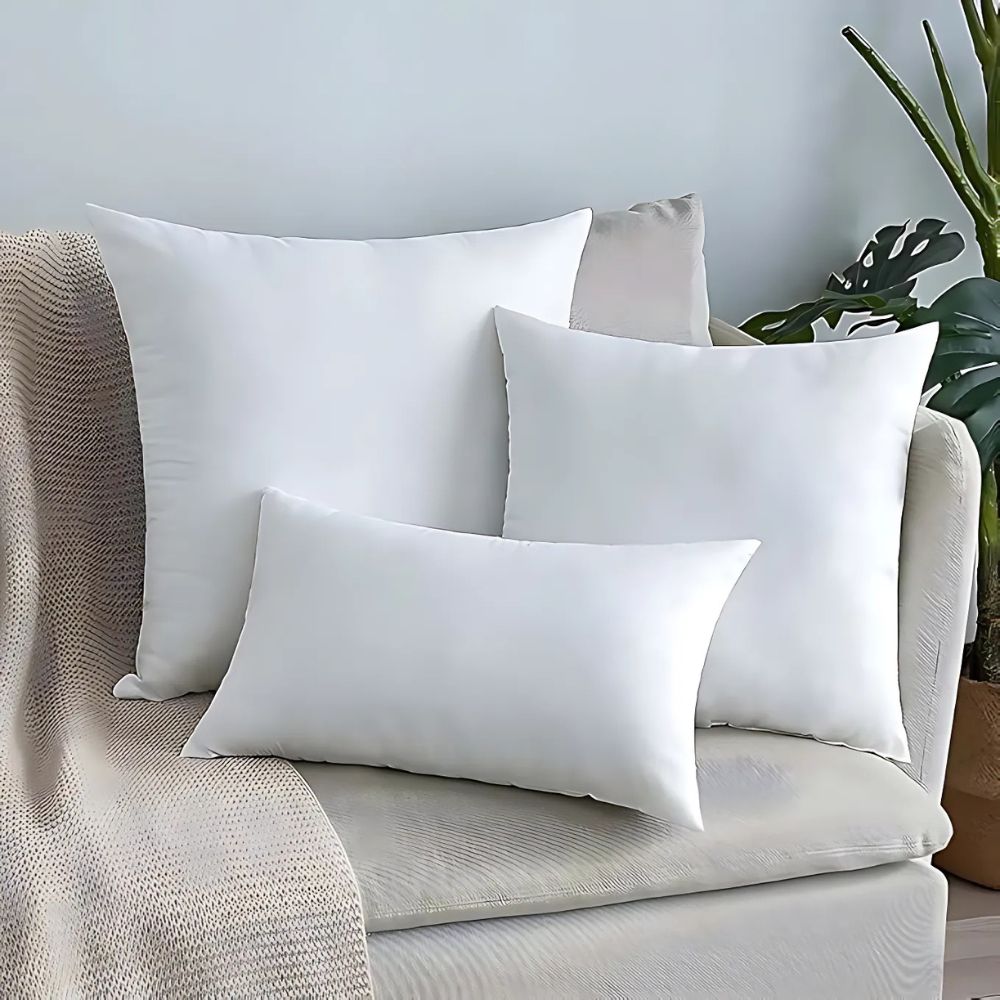 Cushion Insert Plush Support Cotton Blend Retains Shape
