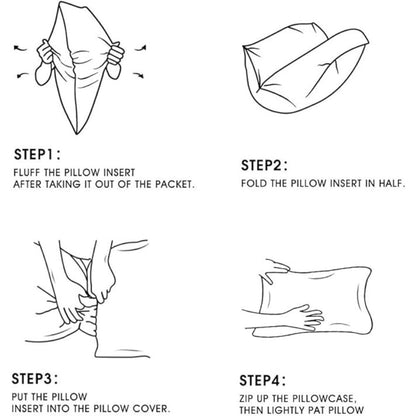 Cushion Insert Plush Support Cotton Blend Retains Shape