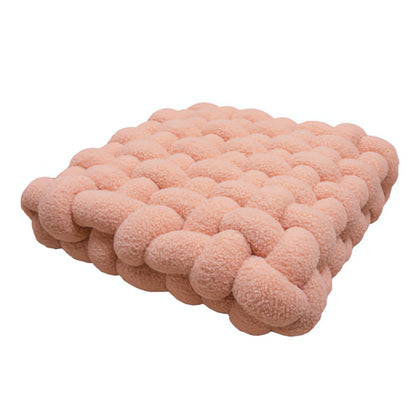 Cushion Knot Boucle Lamb Velvet Cotton Filled