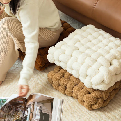Cushion Knot Boucle Lamb Velvet Cotton Filled