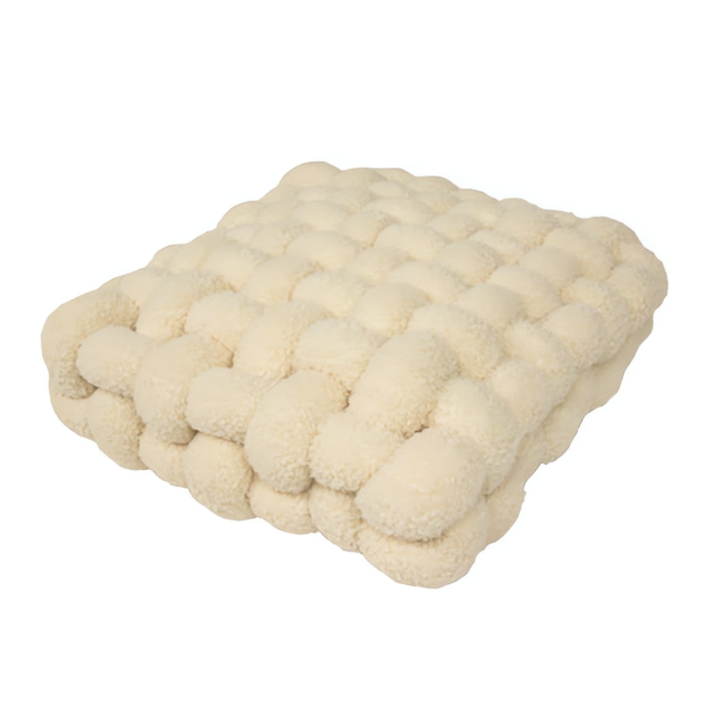 Cushion Knot Boucle Lamb Velvet Cotton Filled