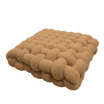 Cushion Knot Boucle Lamb Velvet Cotton Filled