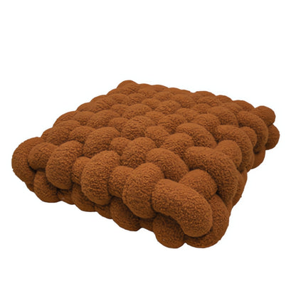 Cushion Knot Boucle Lamb Velvet Cotton Filled