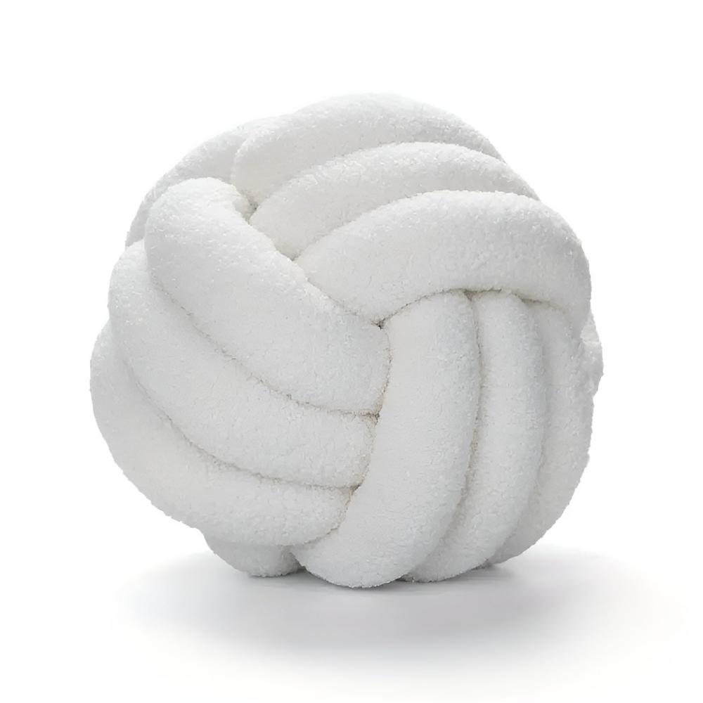 Cushion Knotted Flower Lambswool Plush Fill & Machine Washable