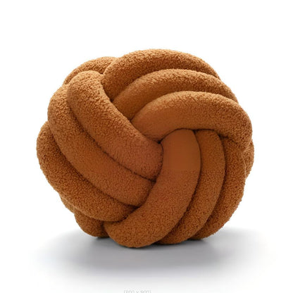 Cushion Knotted Flower Lambswool Plush Fill & Machine Washable