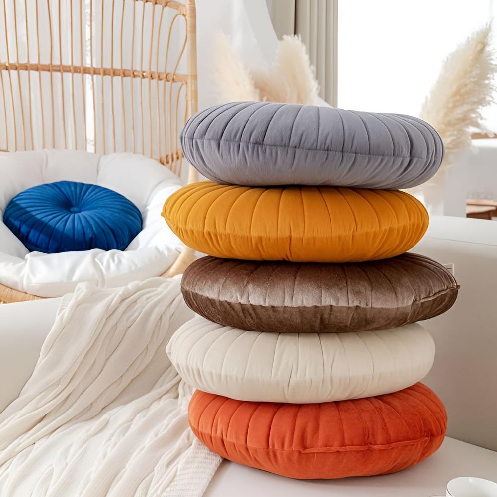 Cushion Pumpkin Shaped Plush Polyester 14 Inch
