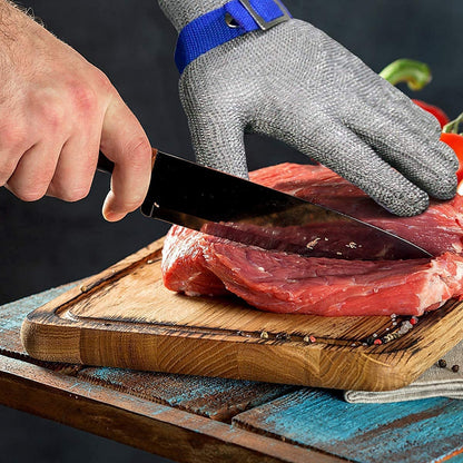 Cut-Resistant Glove 316L Stainless Steel Mesh ANSI A9 Protection