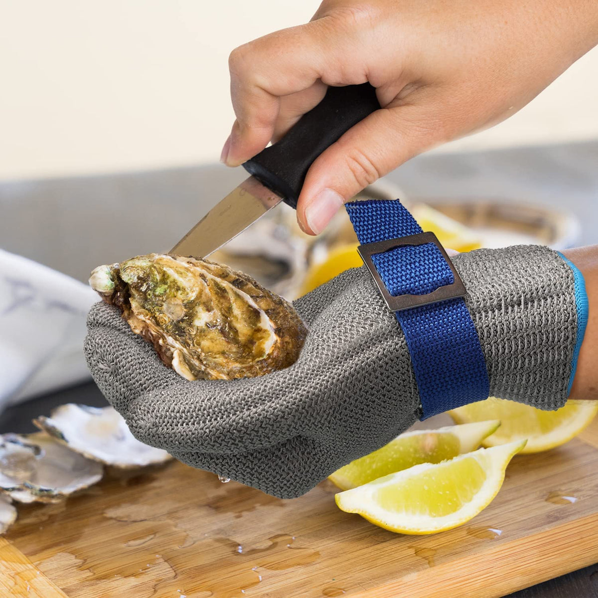 Cut-Resistant Glove 316L Stainless Steel Mesh ANSI A9 Protection