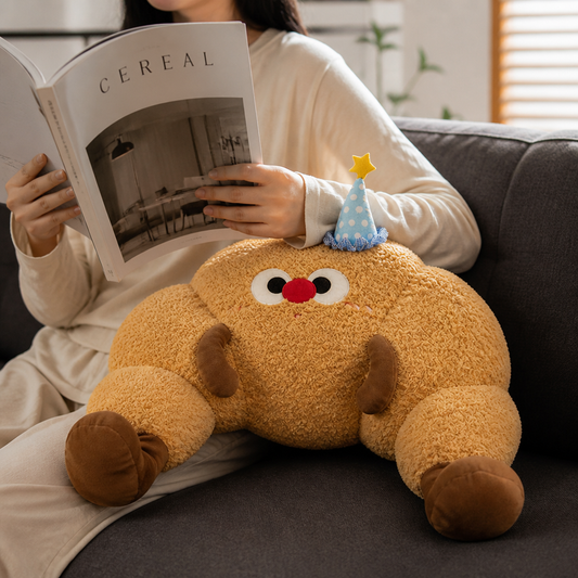 Cute Face Character Plush-Cover Pillow