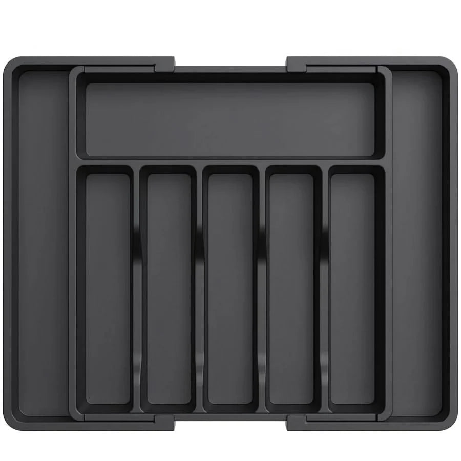 Cutlery Drawer Organizer Expandable Multiple Compartments Plastic