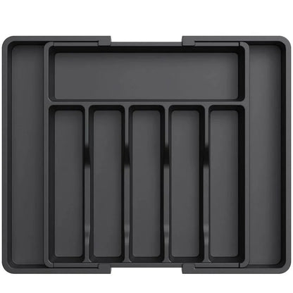 Cutlery Drawer Organizer Expandable Multiple Compartments Plastic