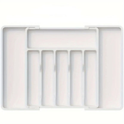 Cutlery Drawer Organizer Expandable Multiple Compartments Plastic