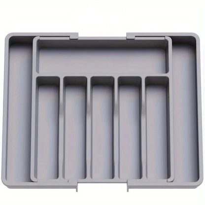 Cutlery Drawer Organizer Expandable Multiple Compartments Plastic