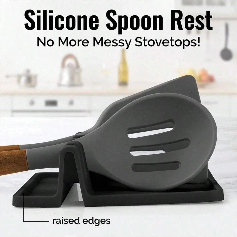 Cutlery Holder Multi-Slot Drip Tray Heat-Resistant & Space-Saving