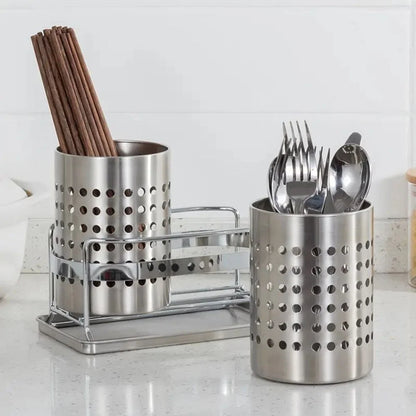 Cutlery Organizer Stainless Steel Drain Tray