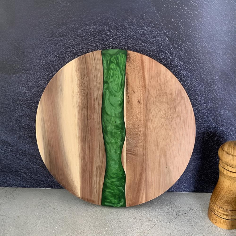 Cutting Board Acacia Wood Epoxy Resin Wave