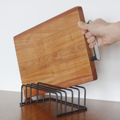 Cutting Board Rack Heavy-Duty Steel Rust-Resistant Five Dividers