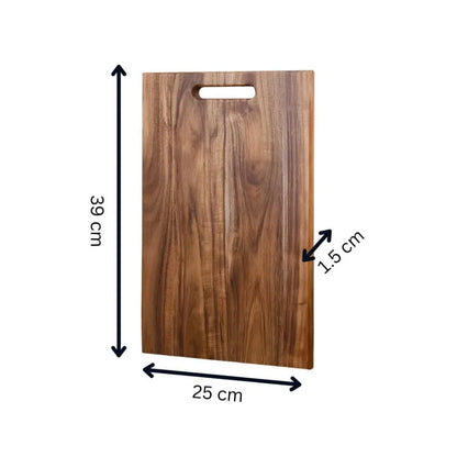 Cutting Board Solid Acacia Wood Integrated Handle & Hanging Hole