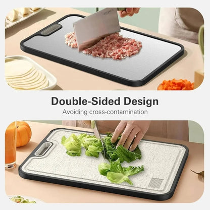 Cutting Board Titanium Double-Sided Non-Slip & Juice Groove