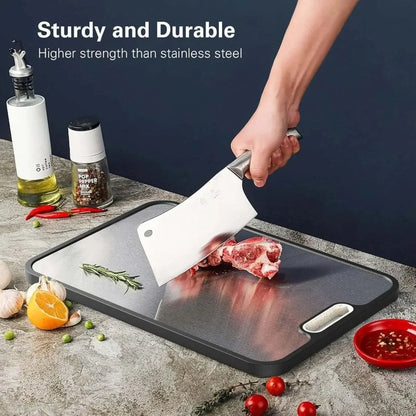 Cutting Board Titanium Double-Sided Non-Slip & Juice Groove