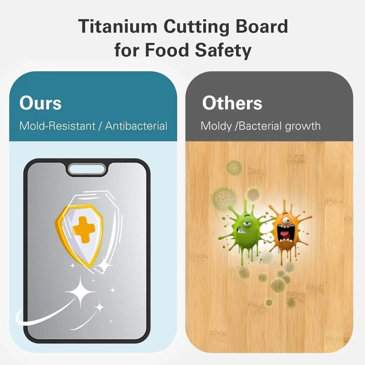 Cutting Board Titanium Double-Sided Non-Slip & Juice Groove